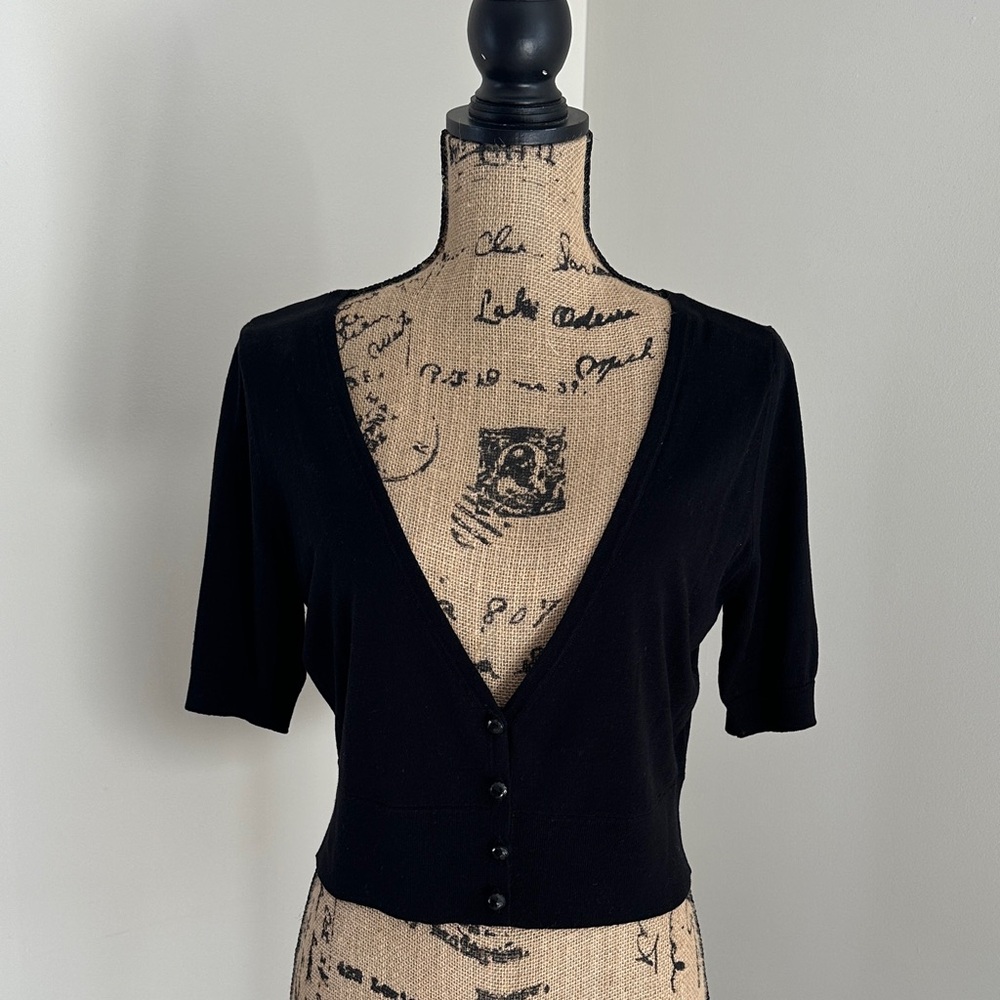 White House Black Market Black Knit Cardigan